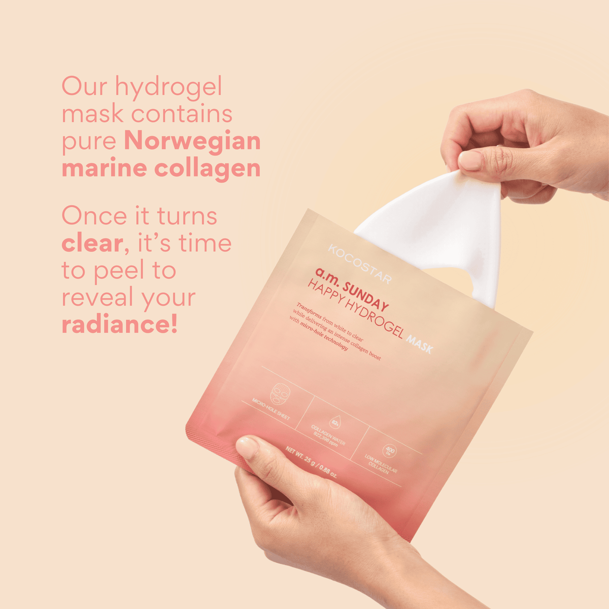 a.m. Sunday Happy Hydrogel Mask